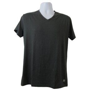 Avalanche Outdoor Supply Company Mens M Active SS T-Shirt V-Neck Gray Tee Logo